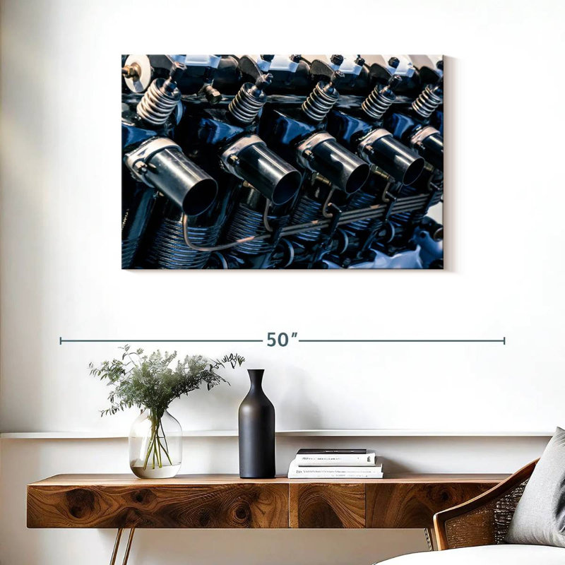 Mehar Car Engine Close Up, 24" H x 36" W