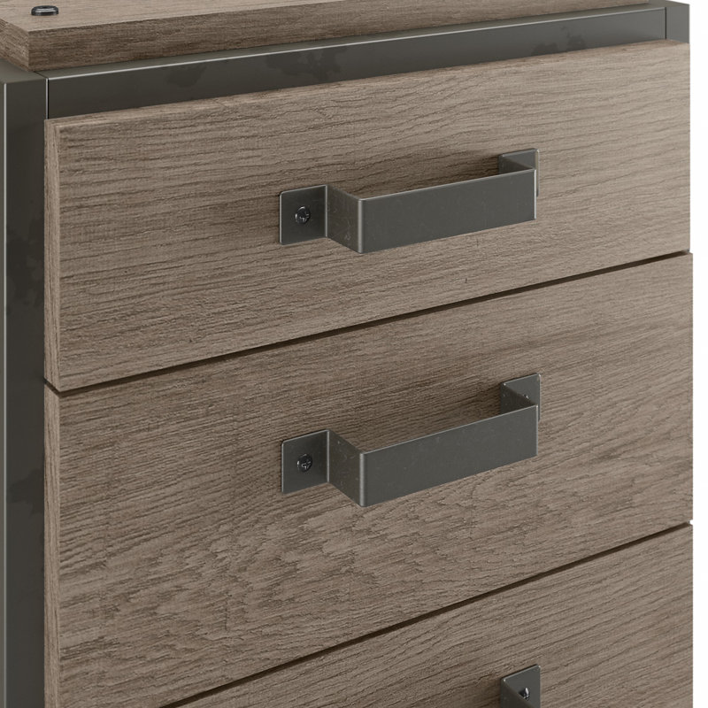 Patankar L-Shaped Writing Desk, Restored Gray