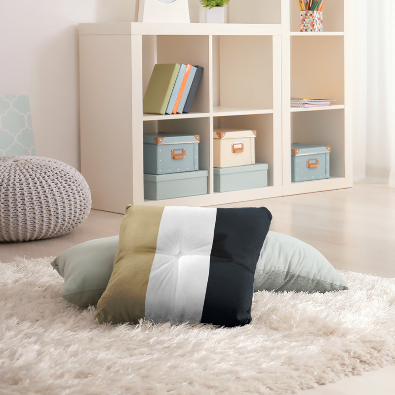  Coussin de sol touffeté, 30 po x 30 po, Blanc