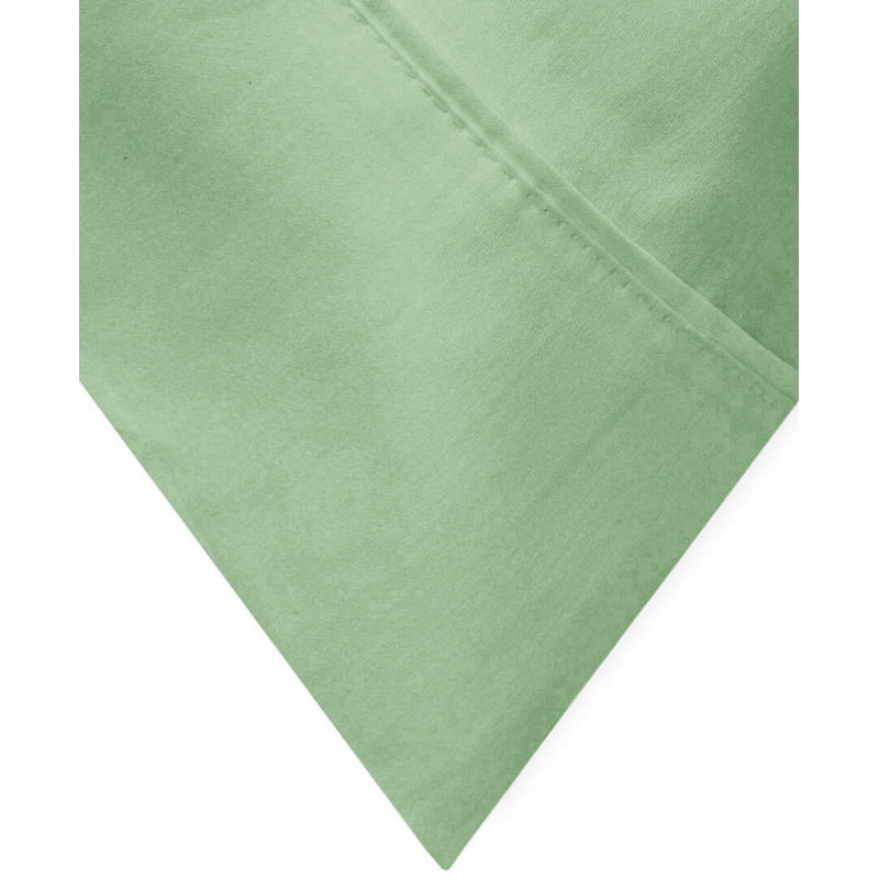 Ensemble de taies d'oreiller en satin de coton à densité de tissage 100% Collection Hotel, Standard / Grand, Olive