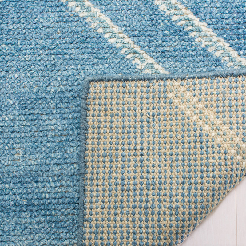 Tapis en bambou / coton noué à la main Bradenton, Rectangle 4 pi x 6 pi