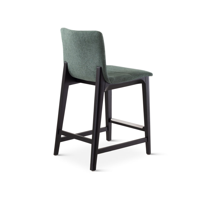 Modern Brazilian - Godan Stool, Jackpot Teal Seat/Ebano Frame, Counter Stool (25.25” Seat Height)