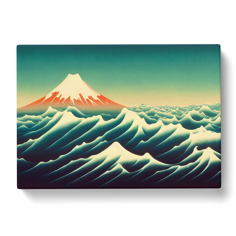 Idyllic Japanese Mountains - Wrapped Canvas, 50cm H x 76cm W x 3cm D