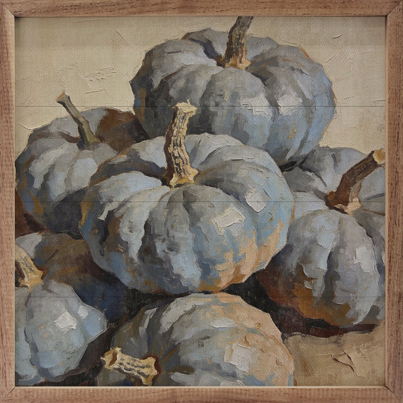 Small Blue Pumpkins, 12" H x 12" W