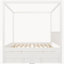 Lit plateforme à baldaquin avec lit gigogne simple, 3 tiroirs de rangement et tête de lit, blanc-1737700418-1737700416