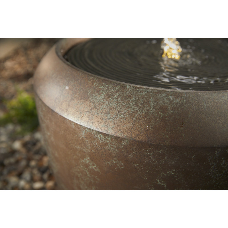 Fountain with Lights, 39cm H x 44cm W x 44cm D