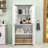 Bathroom Storage Cabinet with 4 Doors and Adjustable Shelves