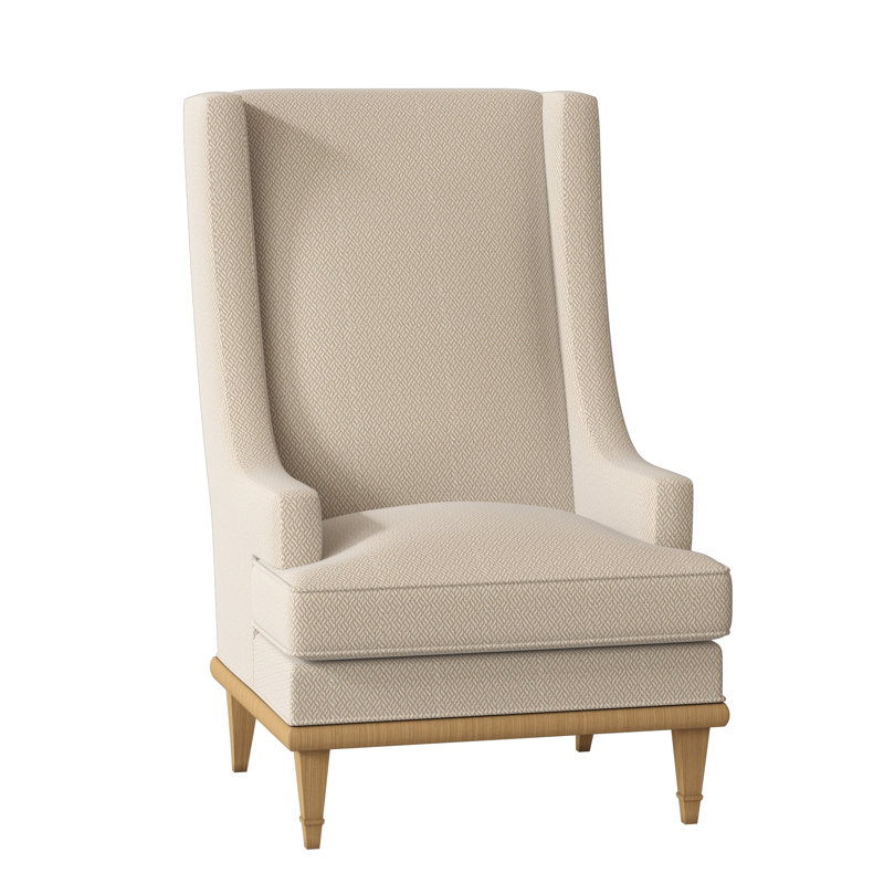 Dublin Wingback Chair, Filigree Ivory, Amber