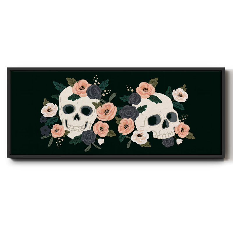 Skull & Snake Collection D- Framed Canvas, 20" H x 50" W
