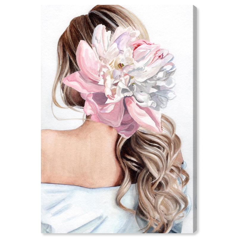 Shavetta, beaux cheveux sur toile, H 24 po x l 16 po x P 0,8 po