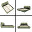 Très grand lit plateforme tapissier très grand avec dossier surdimensionné, structure en pin massif, convient aux matelas de 6 à 12 po, vert émeraude-1911869803