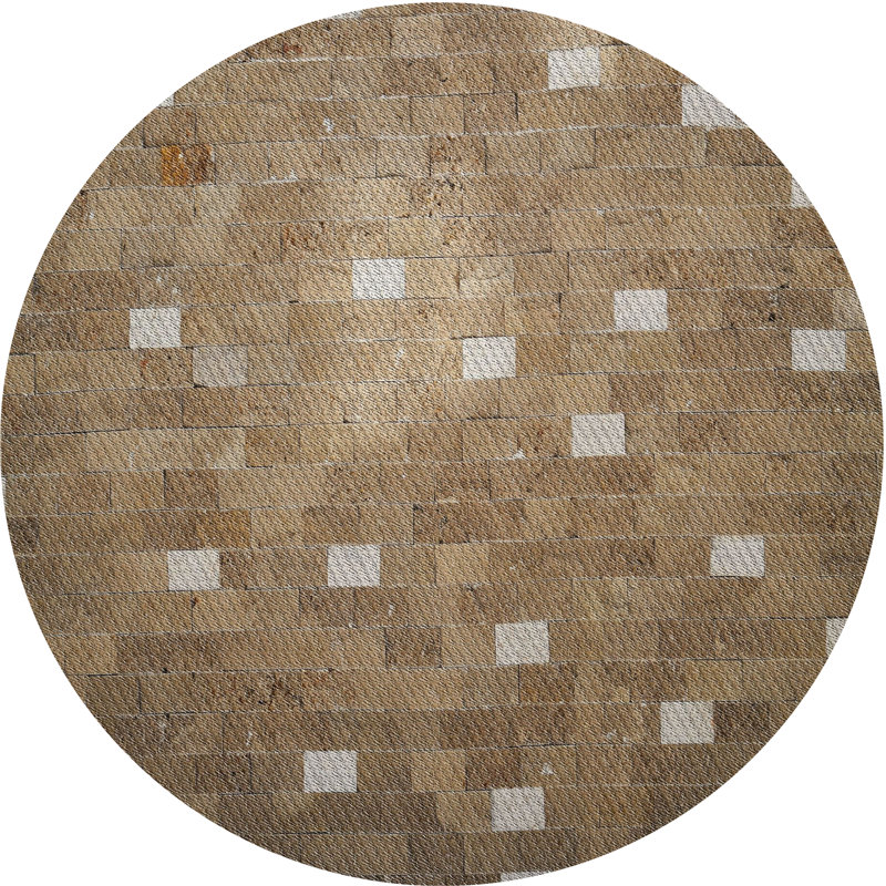 Tapis à motifs cholo-ate, Rond 5 pi