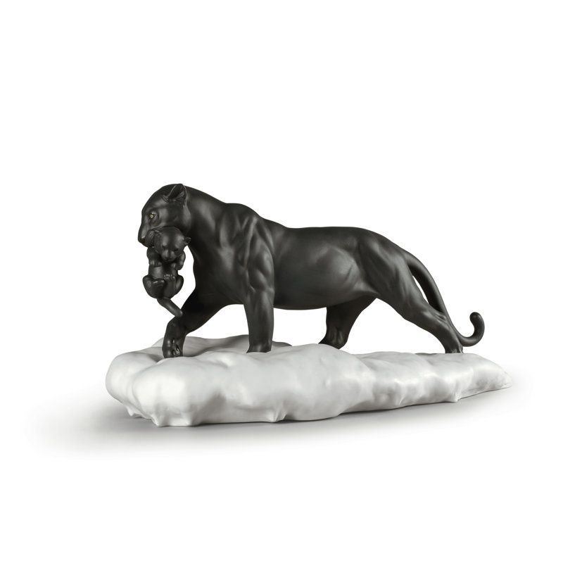 Panther with Cub Figurine