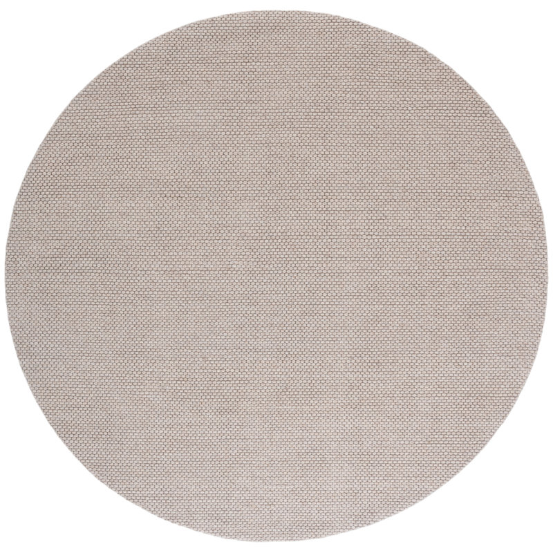 Tapis de couleur unie performance tissé à la main Grenadines Natura, Rond 7 pi