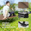 Lit de camp pliable 76 "pour deux personnes 76" avec sac de transport, kaki