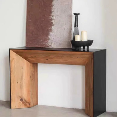 Wabi-sabi style solid wood entrance table