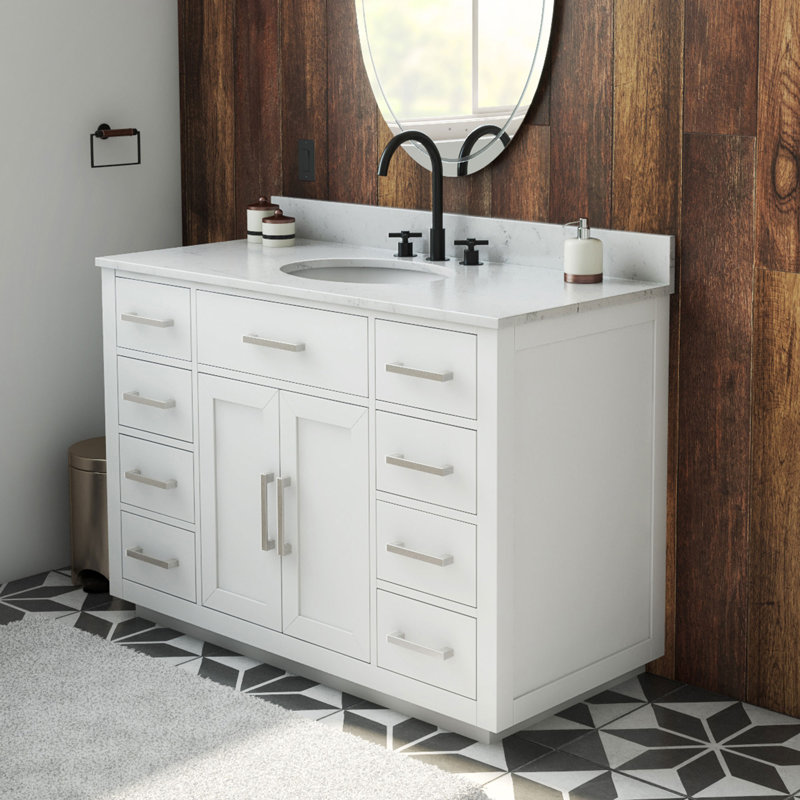 Dexterity 48" Single Bathroom Vanity Set, White