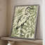 Retro Parlor Heron I Framed Print - Solid Wood-2099725637