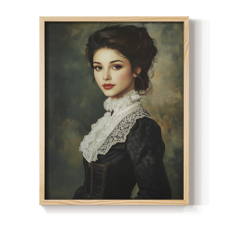 Reproduction encadrée WOMEN Series CCVI - bois massif, Naturel, H 21 po x l 17 po