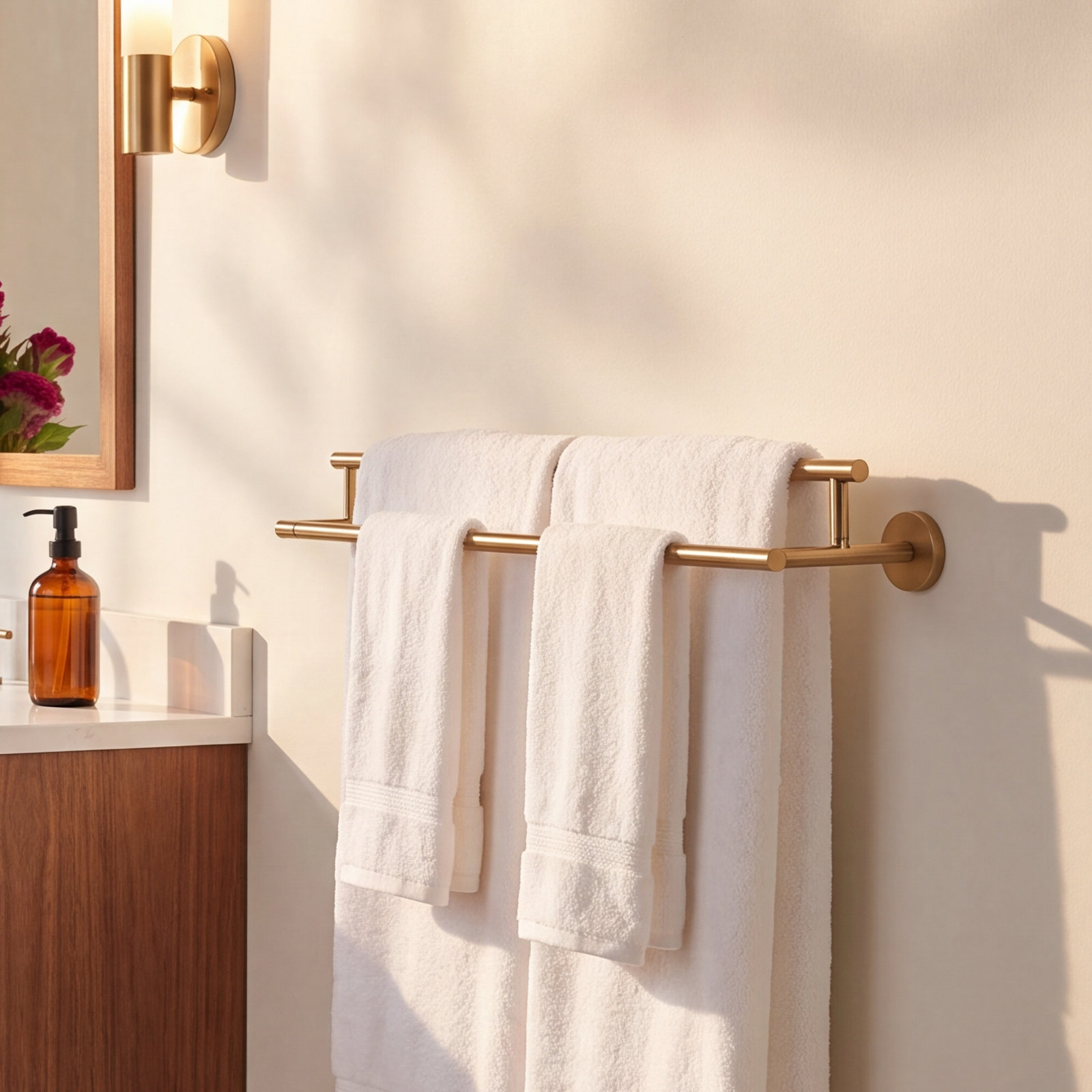 Trinsic 24" Double Wall-Mounted Towel Bar, Brilliance Champagne Bronze