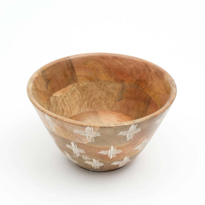 Kiyanne Handmade Mango Wood Bowl, Versatile for Serving and Decor, Exuding Natural Elegance and Warmth.