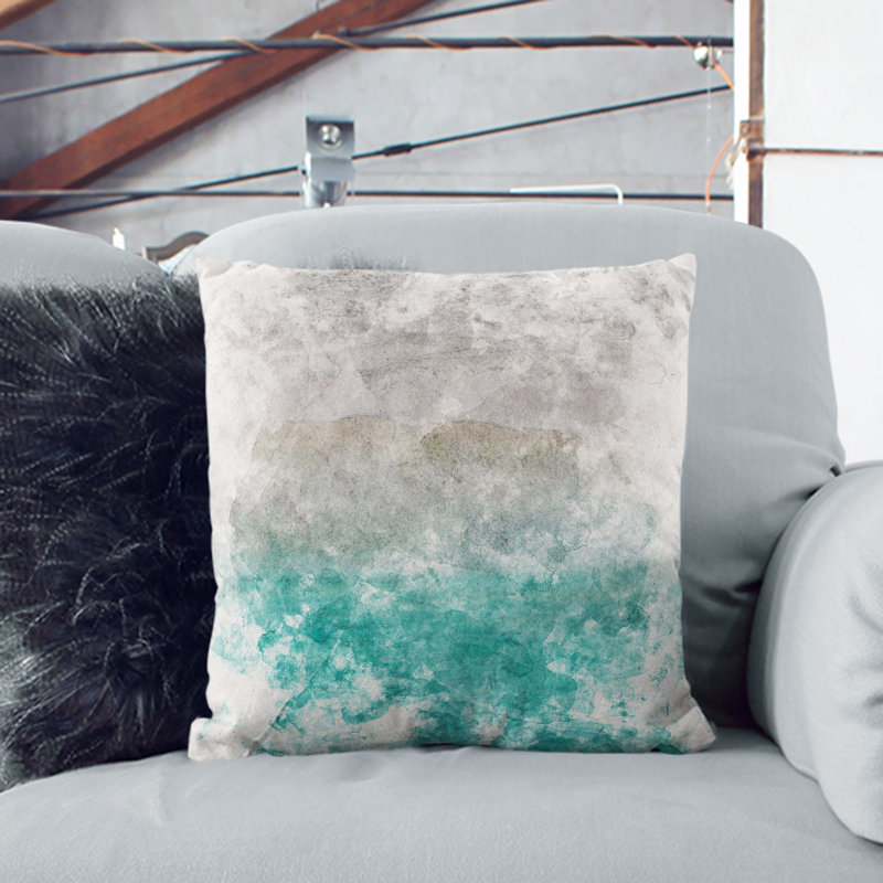 Square Cushion, 40cm H x 40cm W x 15cm D, White