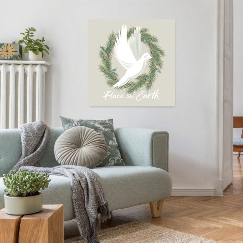 Peace on Earth Dove 1 Piece Wrapped Canvas Wall Art, 81.28cm H x 81.28cm W