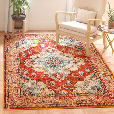 Tapis oriental orange Hertzler