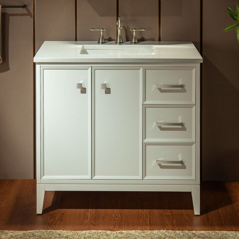 Ensemble de meuble-lavabo simple 36 po, White