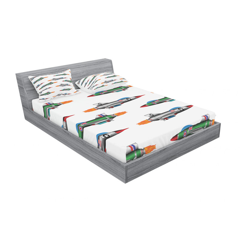 Microfiber Sheet Set, Queen Sheet Set with Fitted Sheet