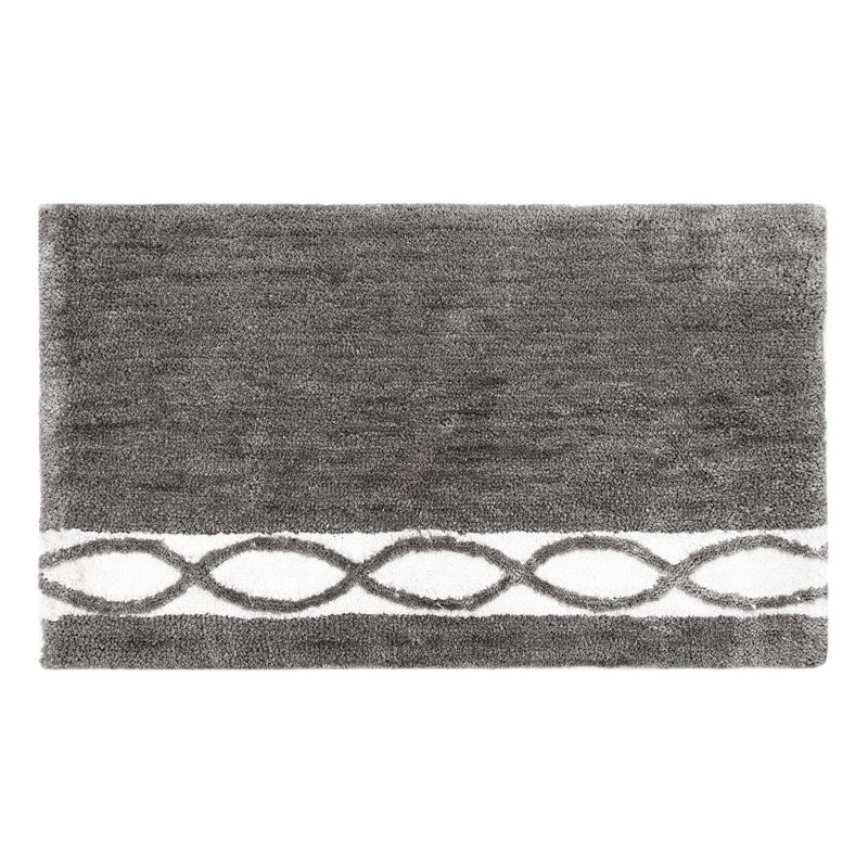 Yair Non-Slip Bath Rug, Gray