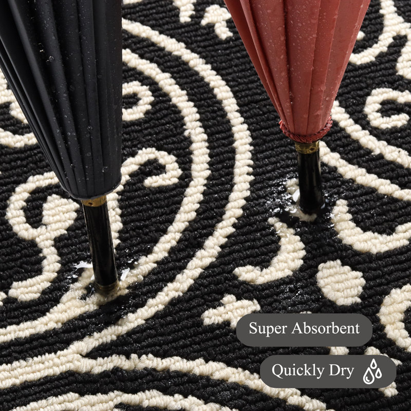 Non-Slip Doormat, Black, 38.1cm W x 61cm L