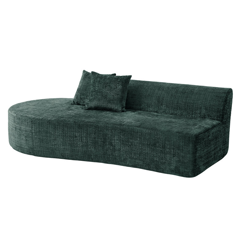  Harrill 45"W No Assembly Required Compressed Cloud Sofa, Olive Green