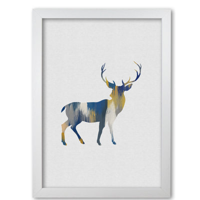 Deer Blue & Yellow - Print