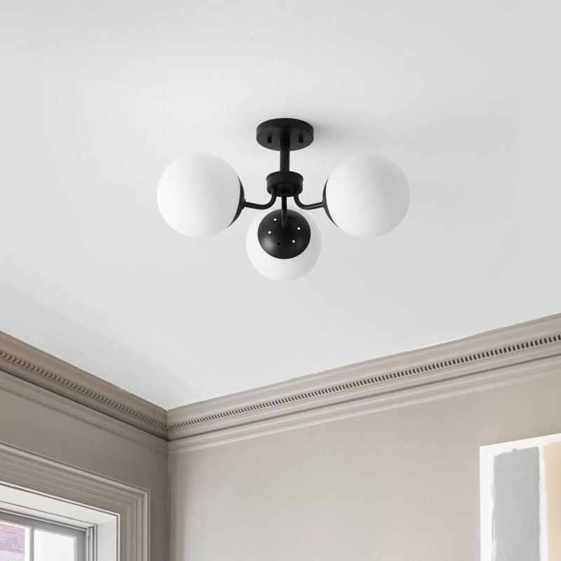 Semi Flush Mount, Black