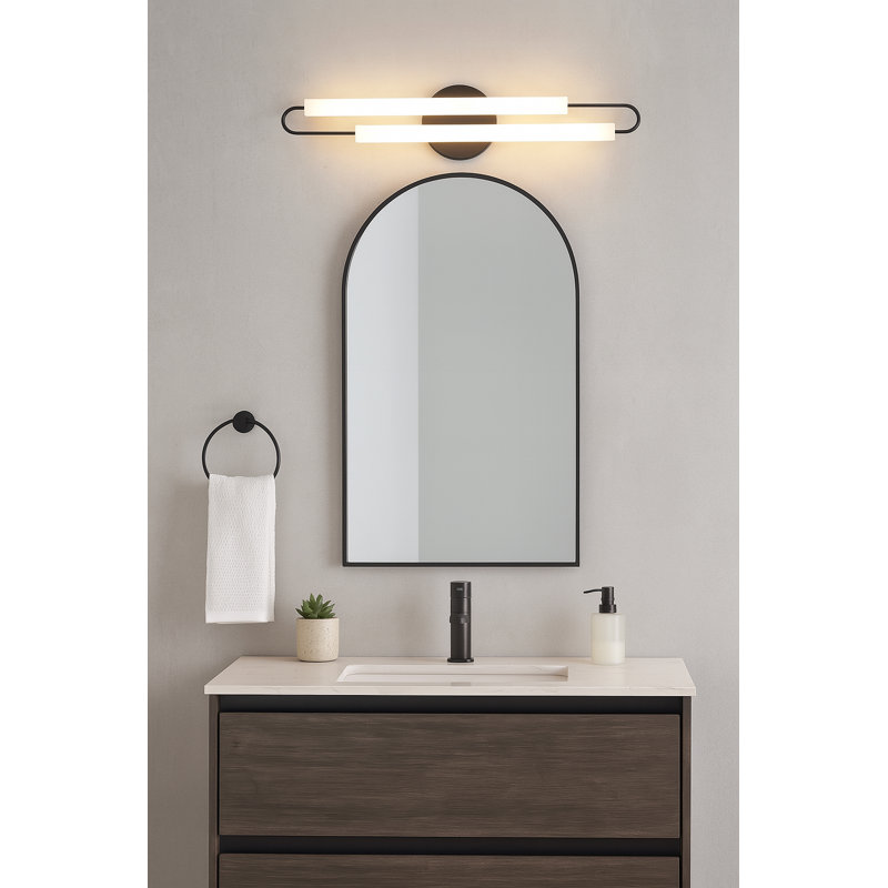 Eliseo Dimmable LED Bath Sconce, Black