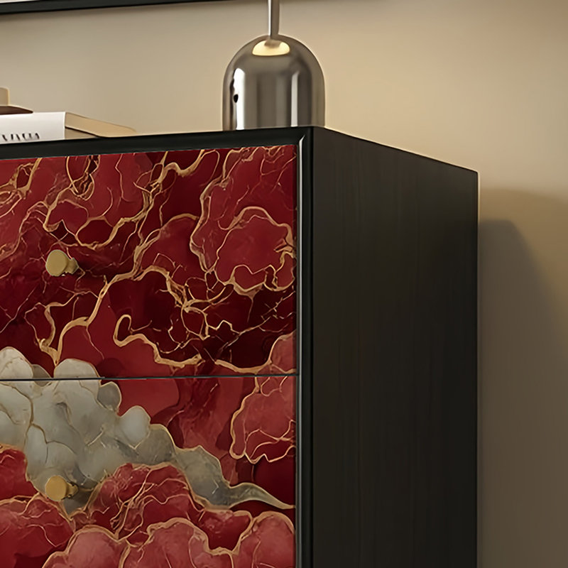 Armoire décorative légère à texture luxueuse
