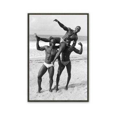 Good Black Art "Larking I" par Stephane Gaboué | Art mural encadré en édition limitée | Impression sur bois massif, prête à être suspendue