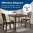 Wood Fabric Upholstered Seat Folding Chair