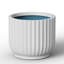 Petit pot de fleurs rond 11 po en forme de perle blanche (intérieur amélioré) avec trou de drainage-576049493-576049492