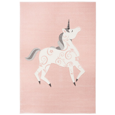 Tapis ivoire/rose