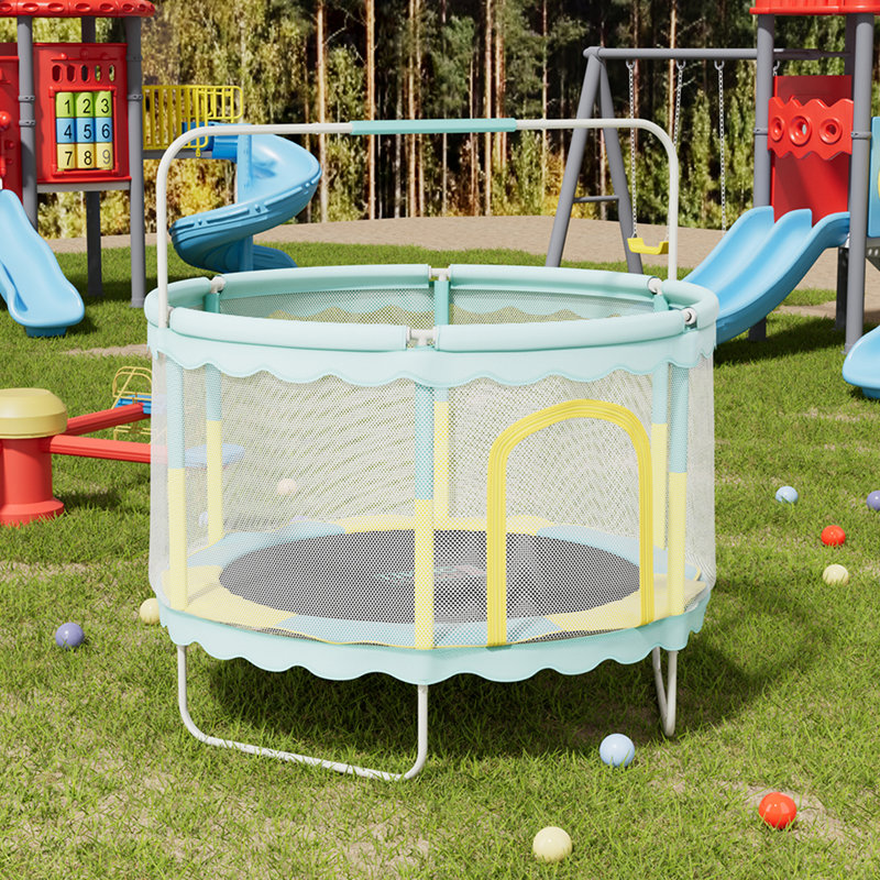 Living And Home 120cm Round with Safety Enclosure Kid / Toddler Trampoline