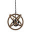 Hemp 3 - Light Brown / Black Geometric Pendant