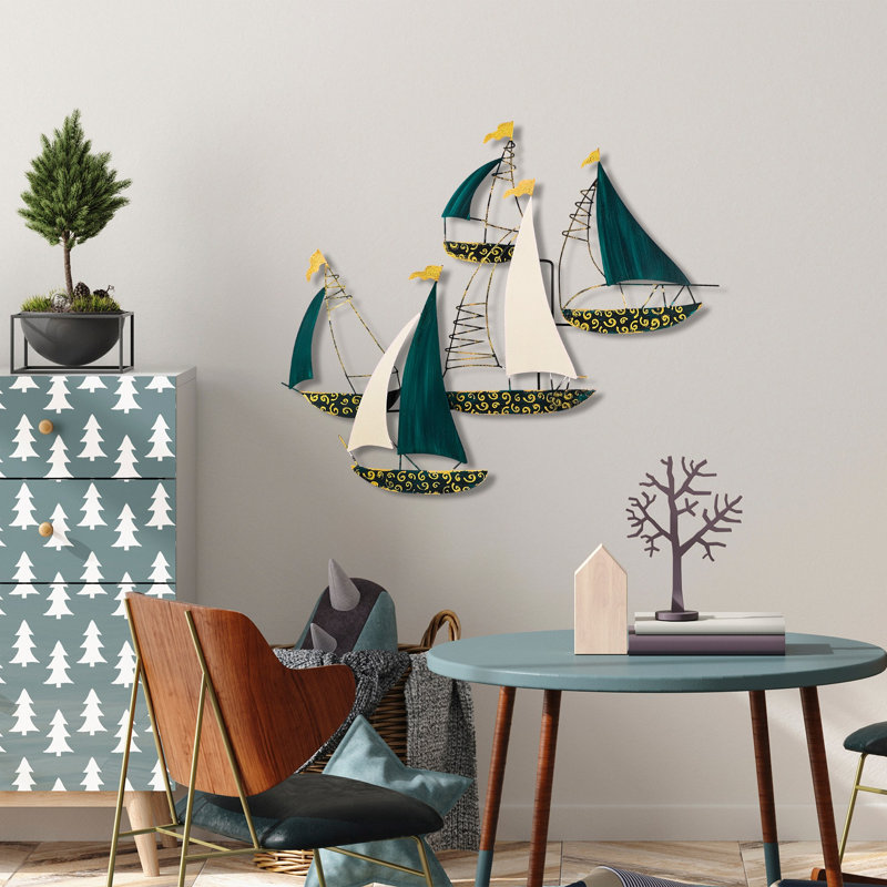 Handmade Decorative Metal Wall Accessory, 37.0 x 22.8 x 1.6 inches | 100% Metal, Unique Hand-Painted Design | Perfect for Home Decor, Living Room, and Office Spaces | Easy to Hang, Distinctive Art Piece