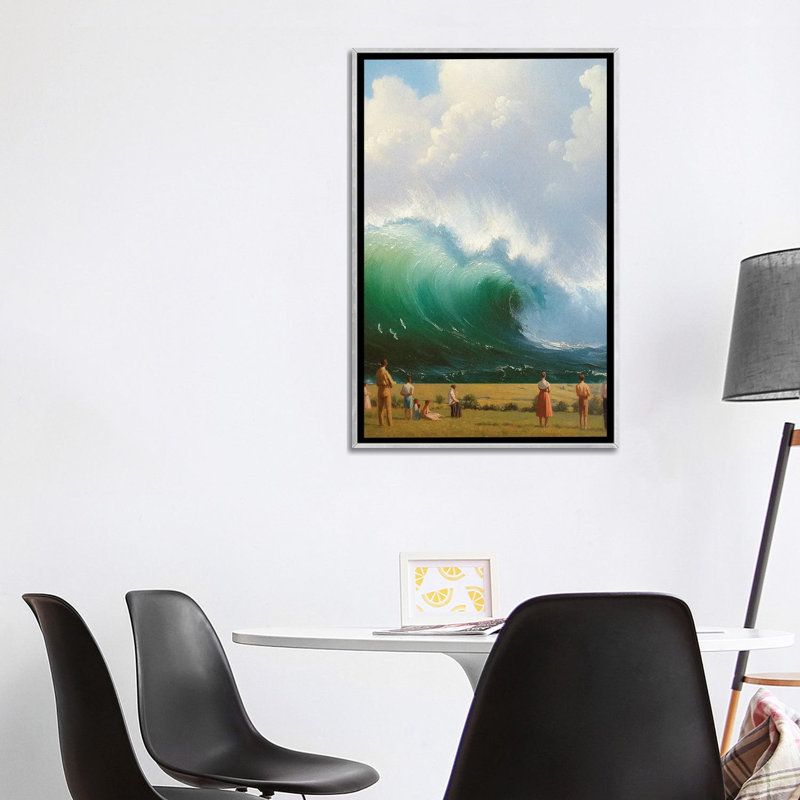«Stay Calm», reproduction d'art sur toile encadrée, 40" x 26", Framed Canvas, Silver