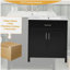 30-inch Bathroom Cabinet with Ceramic Sink and Ample Storage Space - Ideal for Small Bathrooms-120856109