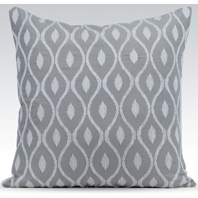 Aesthetic Embroidered Feather Throw Pillow