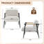 Chaise confortable, chaise d'appoint moderne avec structure en métal, chaise de lecture confortable avec coussin moelleux-680931855