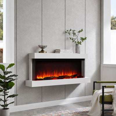 KNIGHTON FLAMME White Electric TV Stand