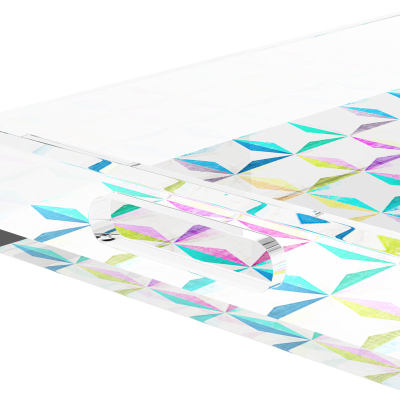 Truiq Happy Acrylic Rectangle Decorative Tray, 12.5"W x 7.75"D x 2"H